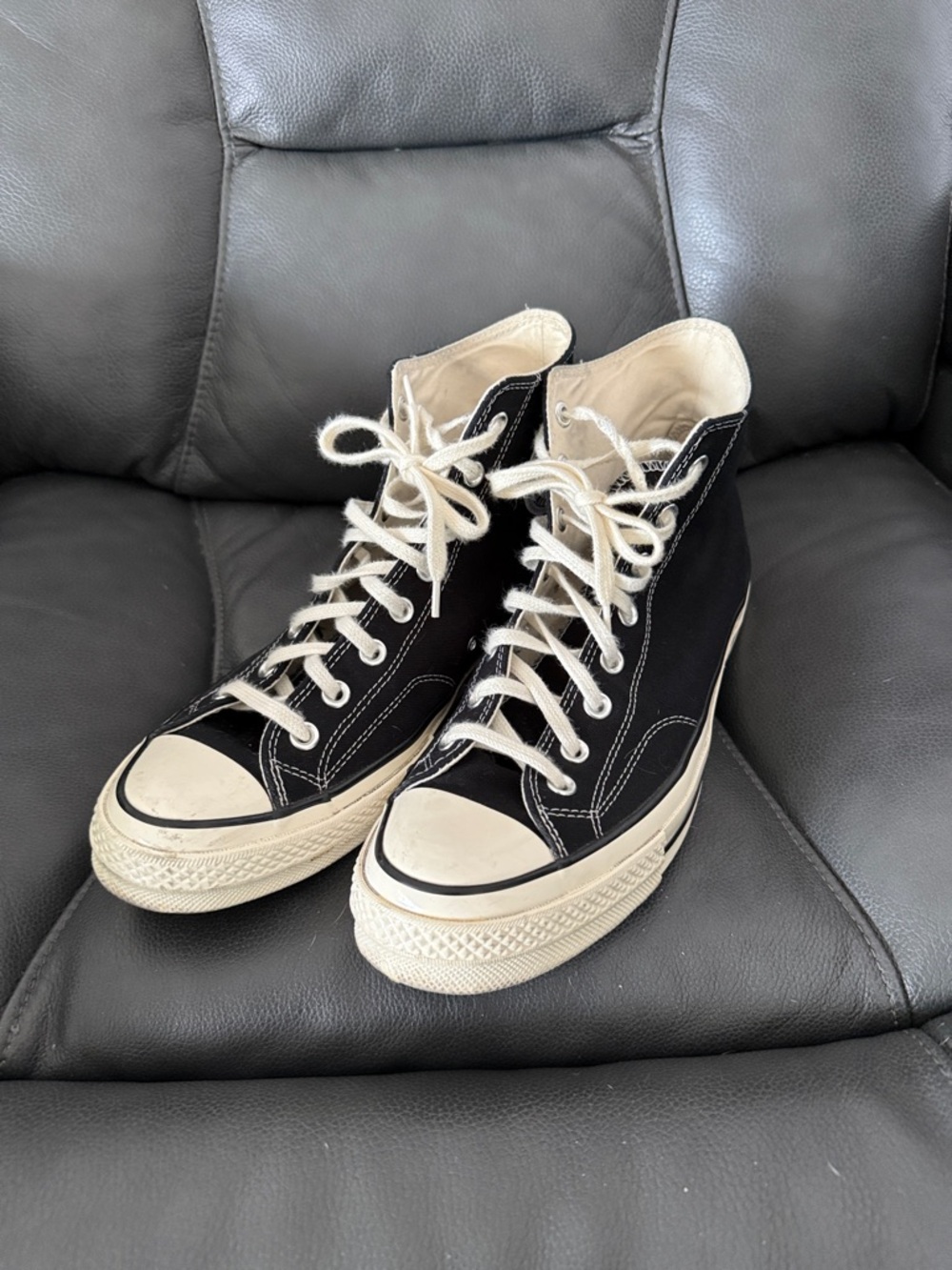 Converse Chuck 70 Hi - Black / Egret / Off-White - Size 10